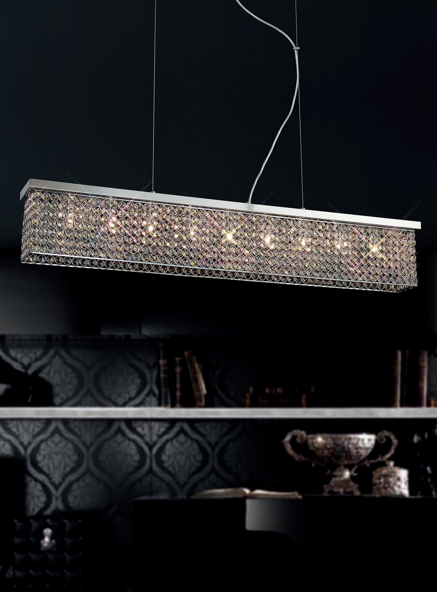 Piazza Crystal Ceiling Lights Diyas Ringed & Square Crystal Fittings Piazza Crystal Ceiling Lights Diyas Ringed & Square Crystal Fittings